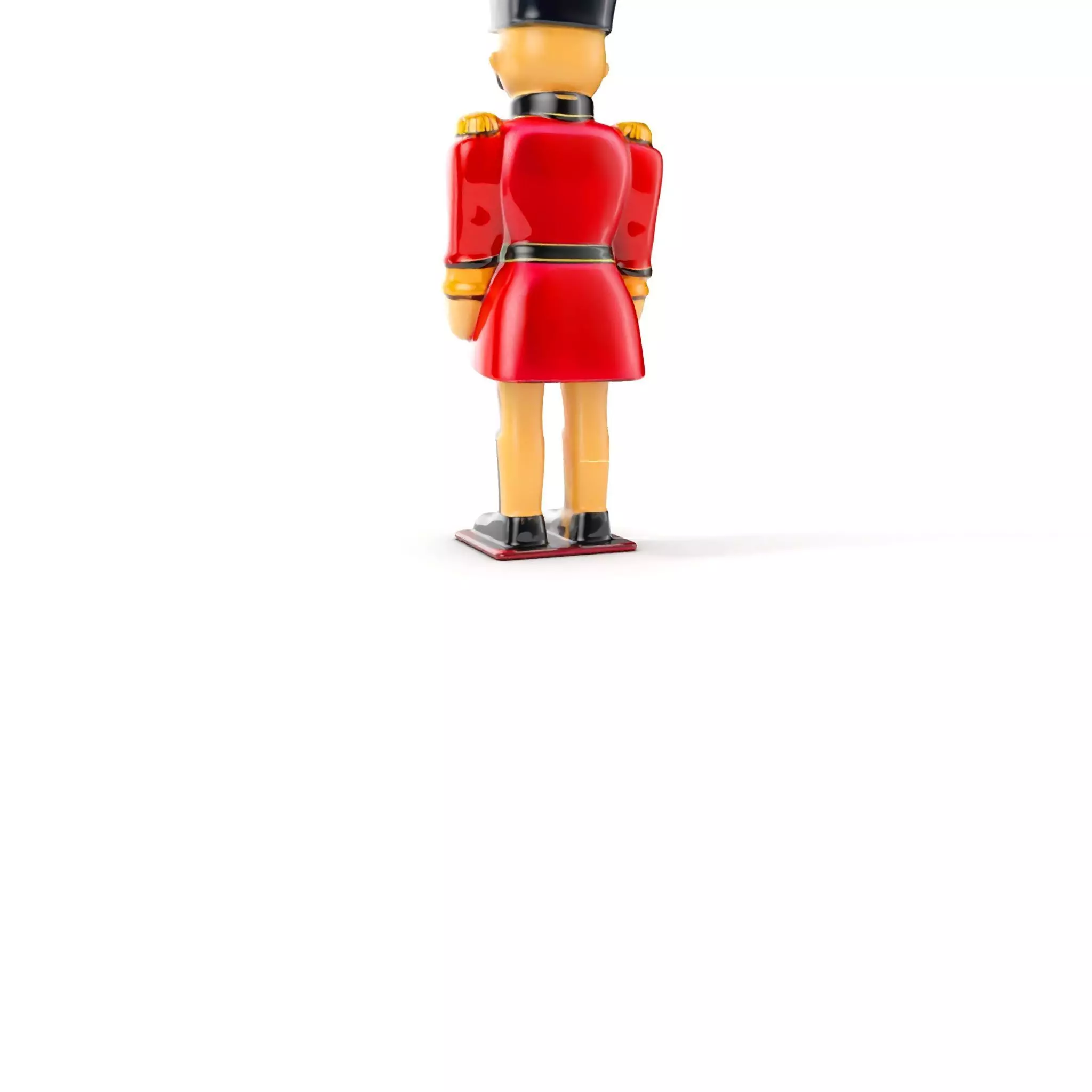 Toy Soldier Model Pack Red Wooden Figure Low-poly 3D model_0