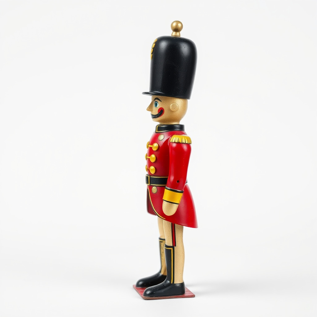 Toy Soldier Model Pack Red Wooden Figure Low-poly 3D model_2