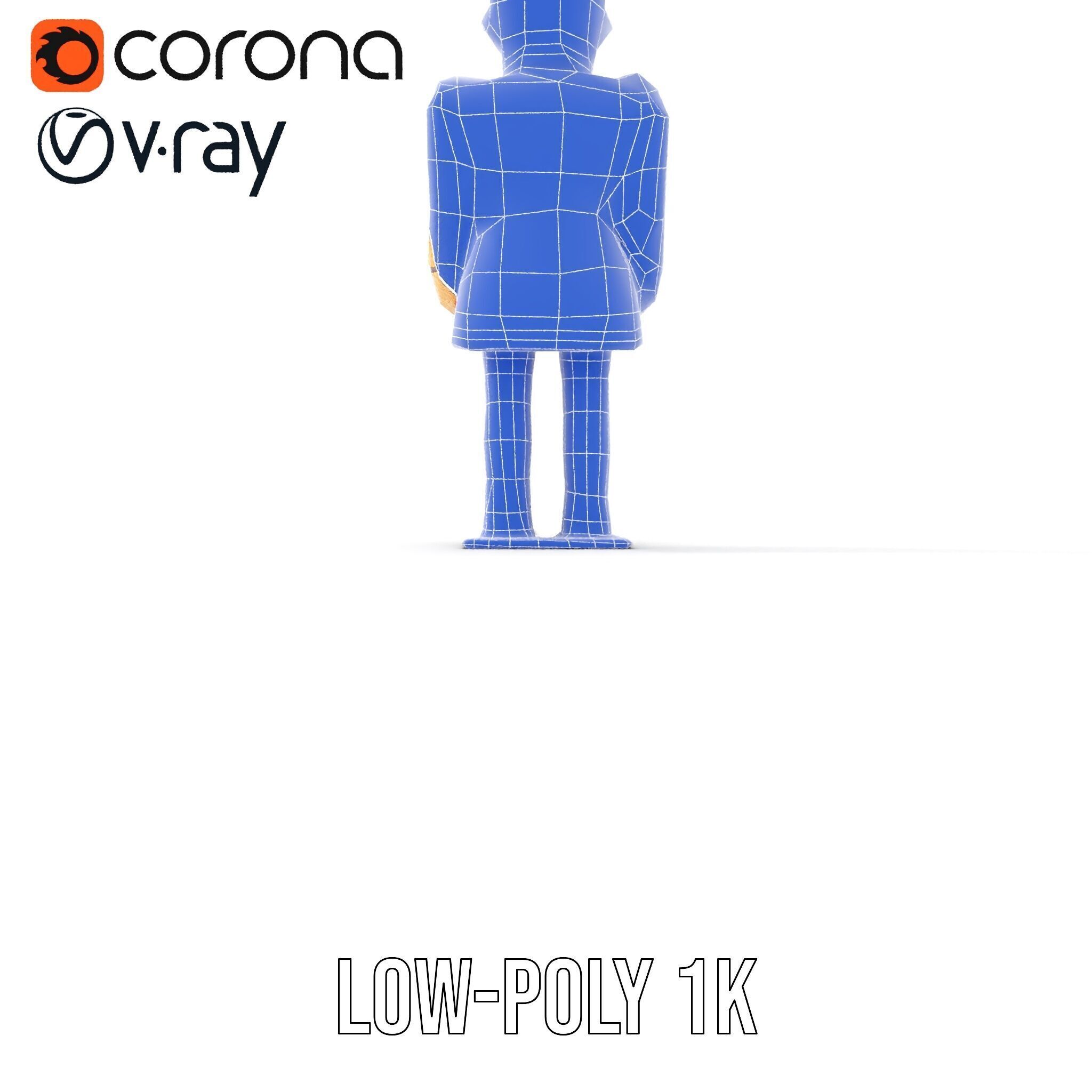 Toy Soldier Model Pack Red Wooden Figure Low-poly 3D model_31