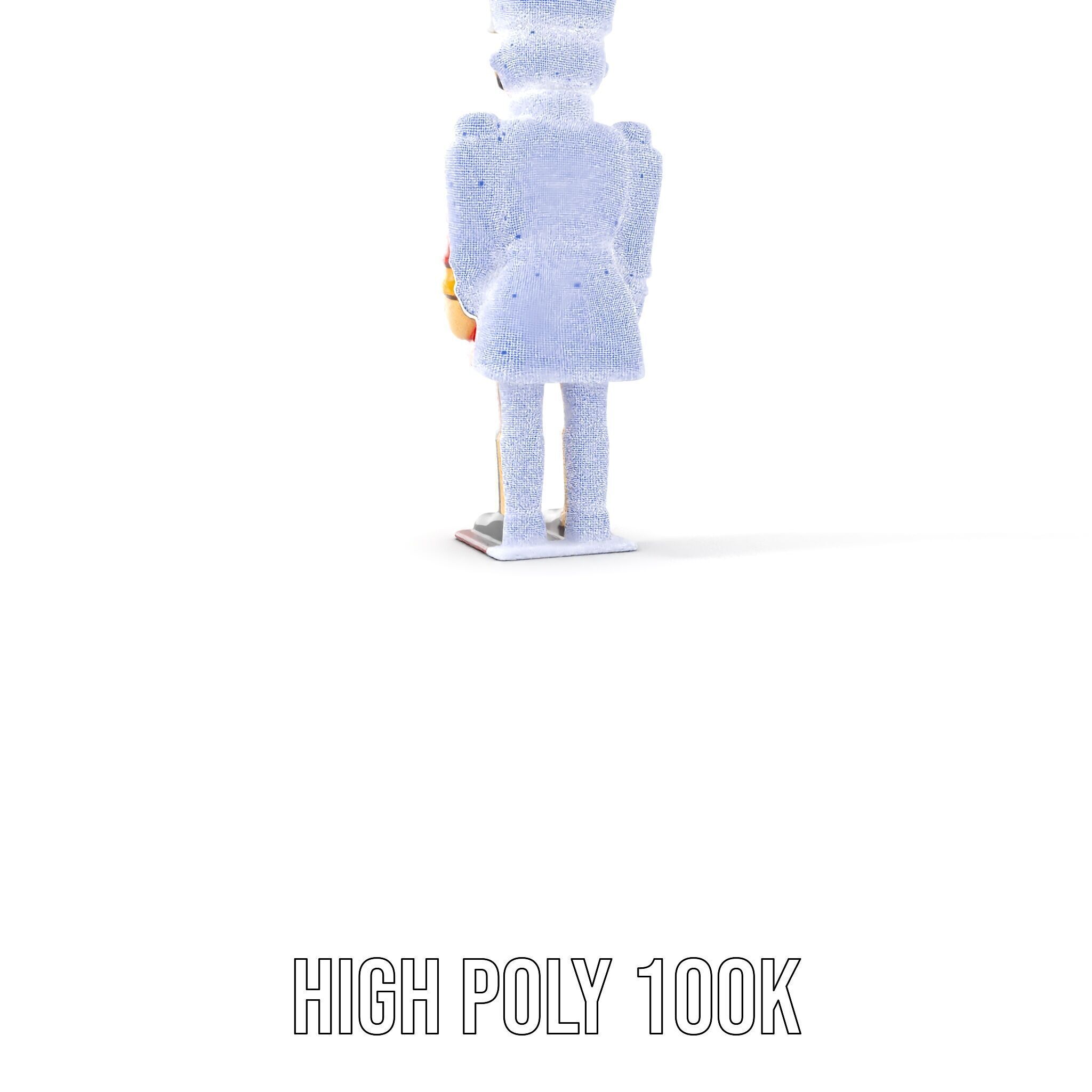 Toy Soldier Model Pack Red Wooden Figure Low-poly 3D model_4