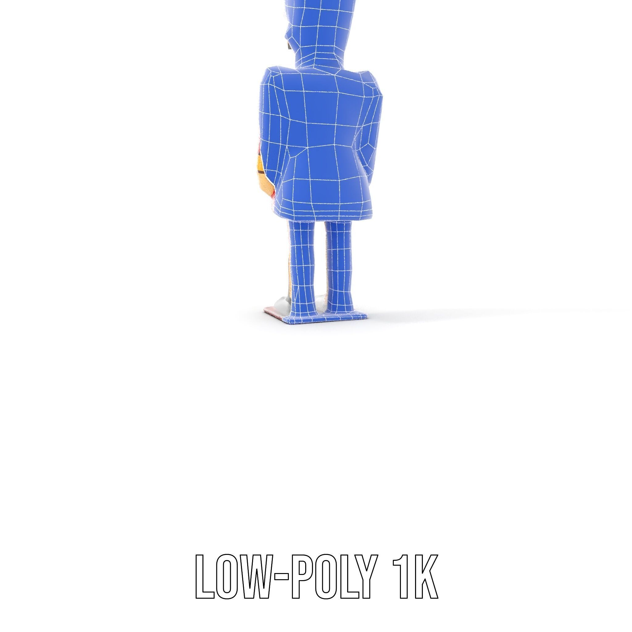 Toy Soldier Model Pack Red Wooden Figure Low-poly 3D model_16