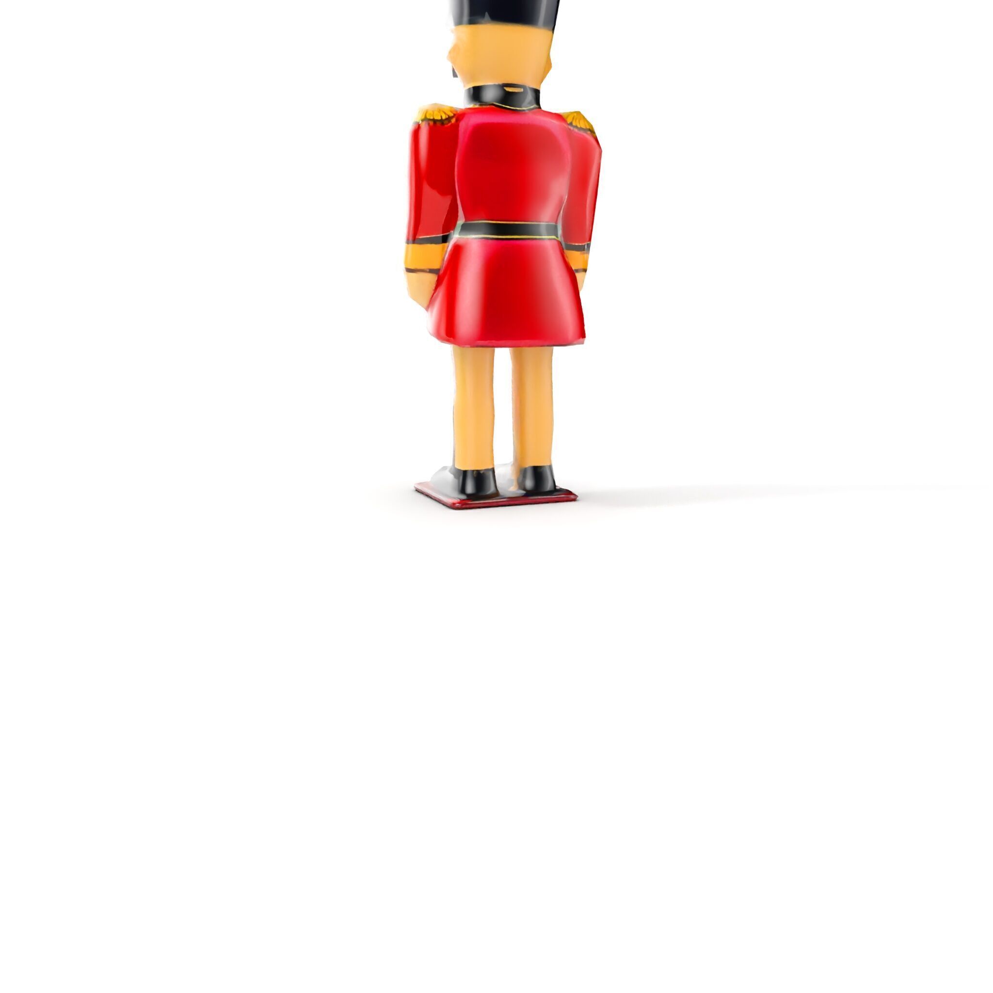 Toy Soldier Model Pack Red Wooden Figure Low-poly 3D model_9