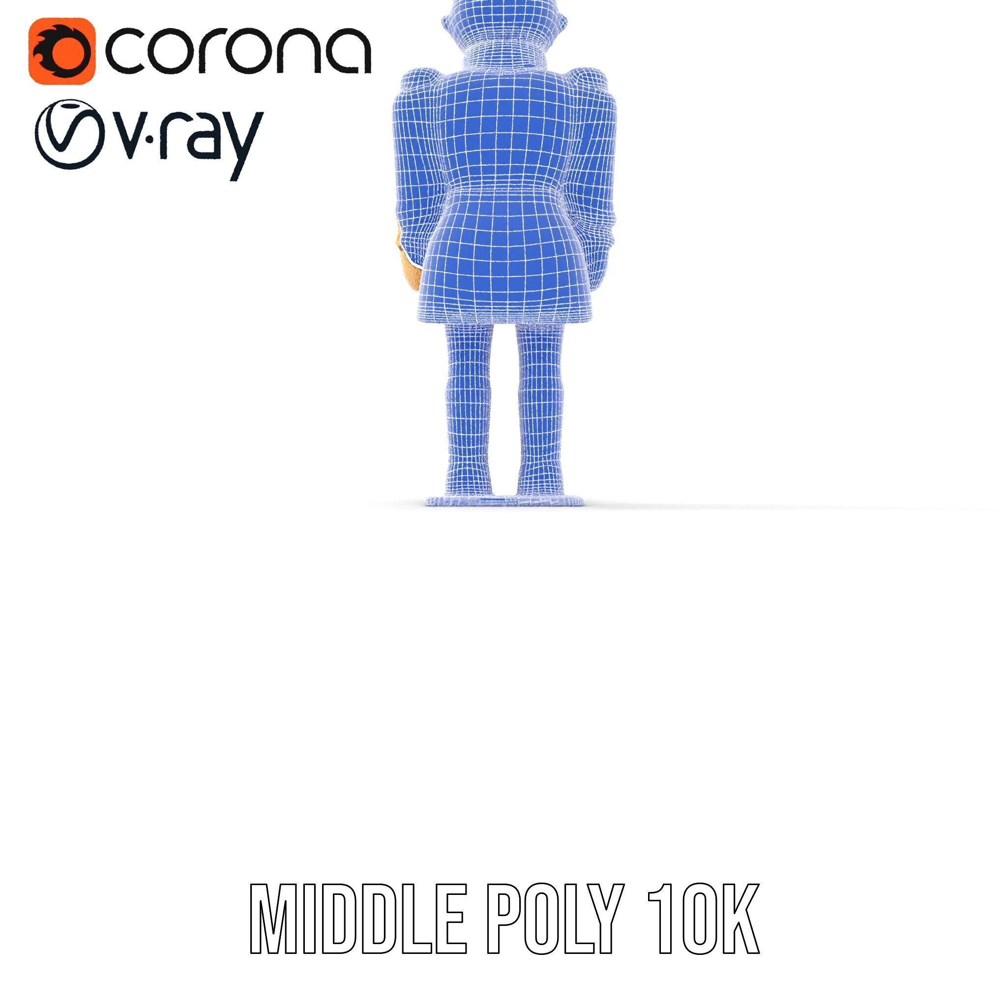 Toy Soldier Model Pack Red Wooden Figure Low-poly 3D model_21