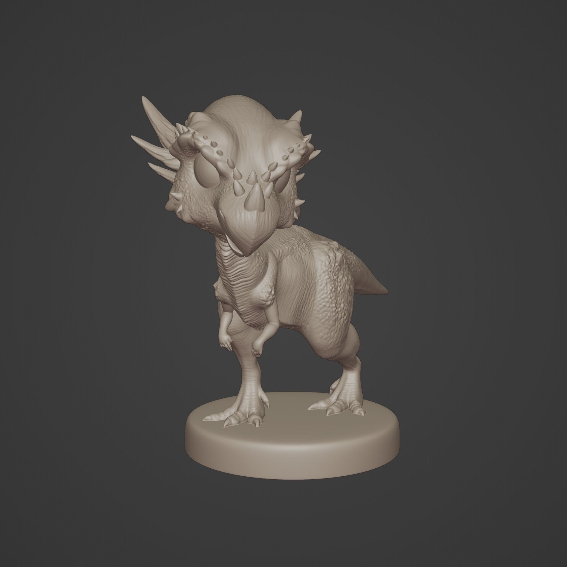 Cartoon Stygimoloch 3D print model_1