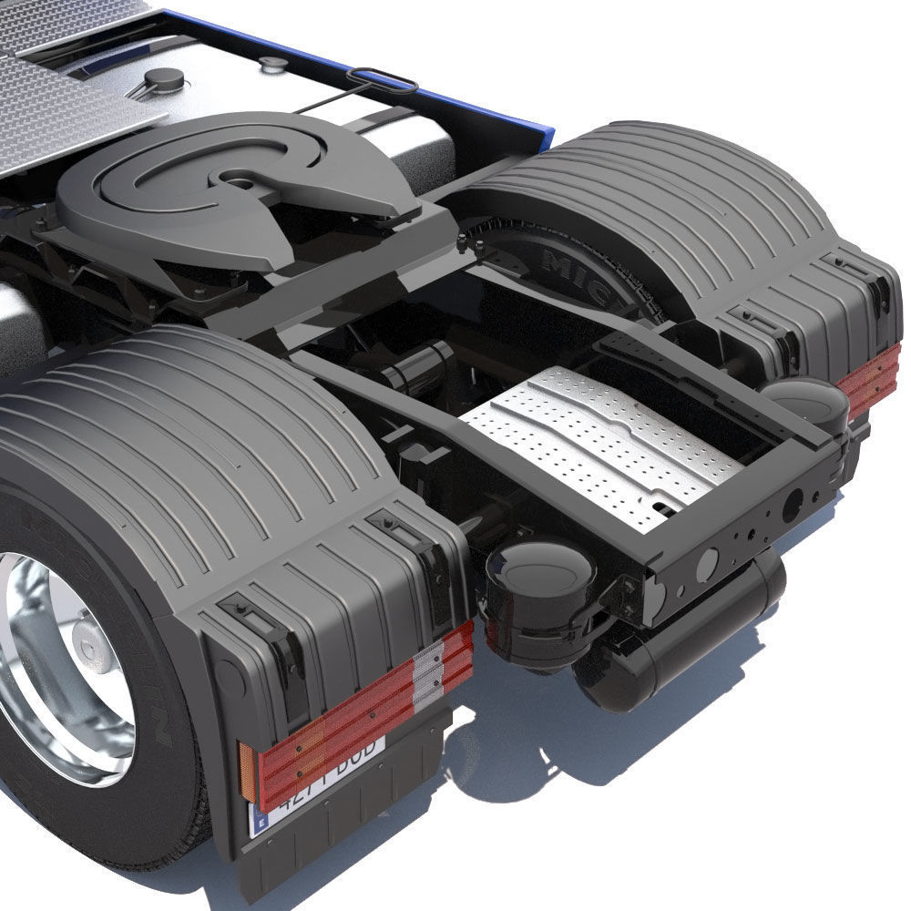 Mercedes Actros with Dumper Trailer  3D model_17