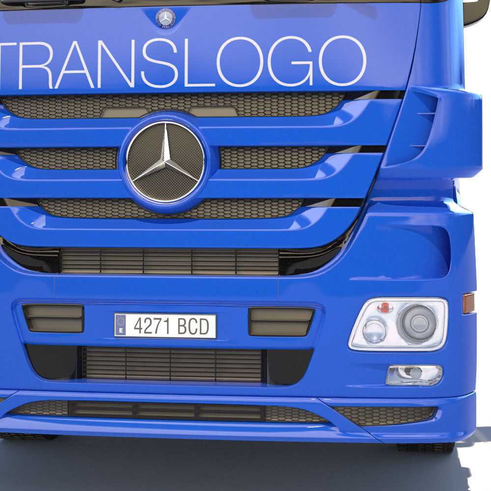 Mercedes Actros with Dumper Trailer  3D model_14