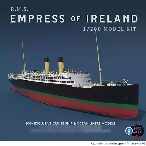 RMS EMPRESS OF IRELAND  the Canadian Titanic 1-200 model kit