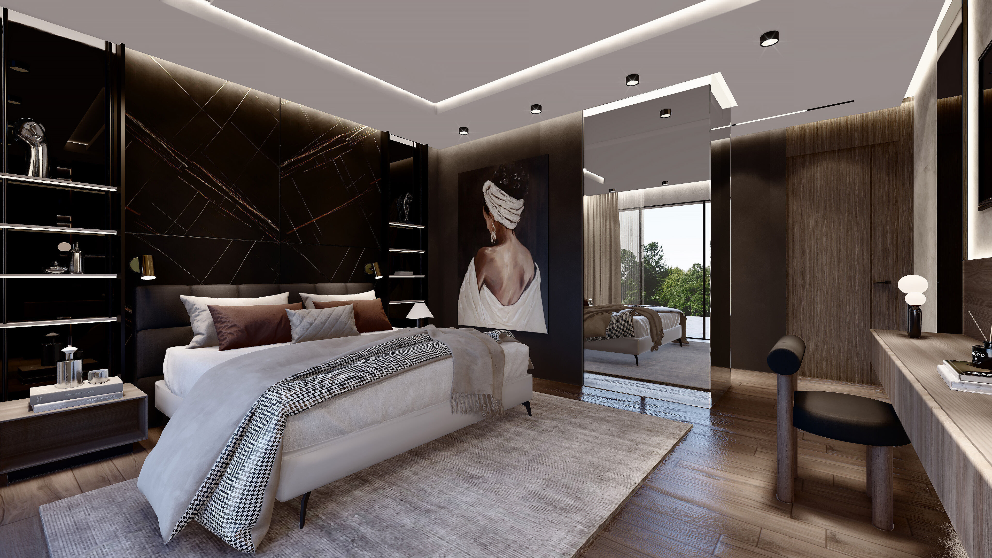 Modern bedroom sketchup design 3D model_2