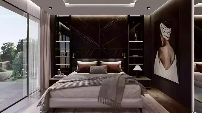 Modern bedroom sketchup design