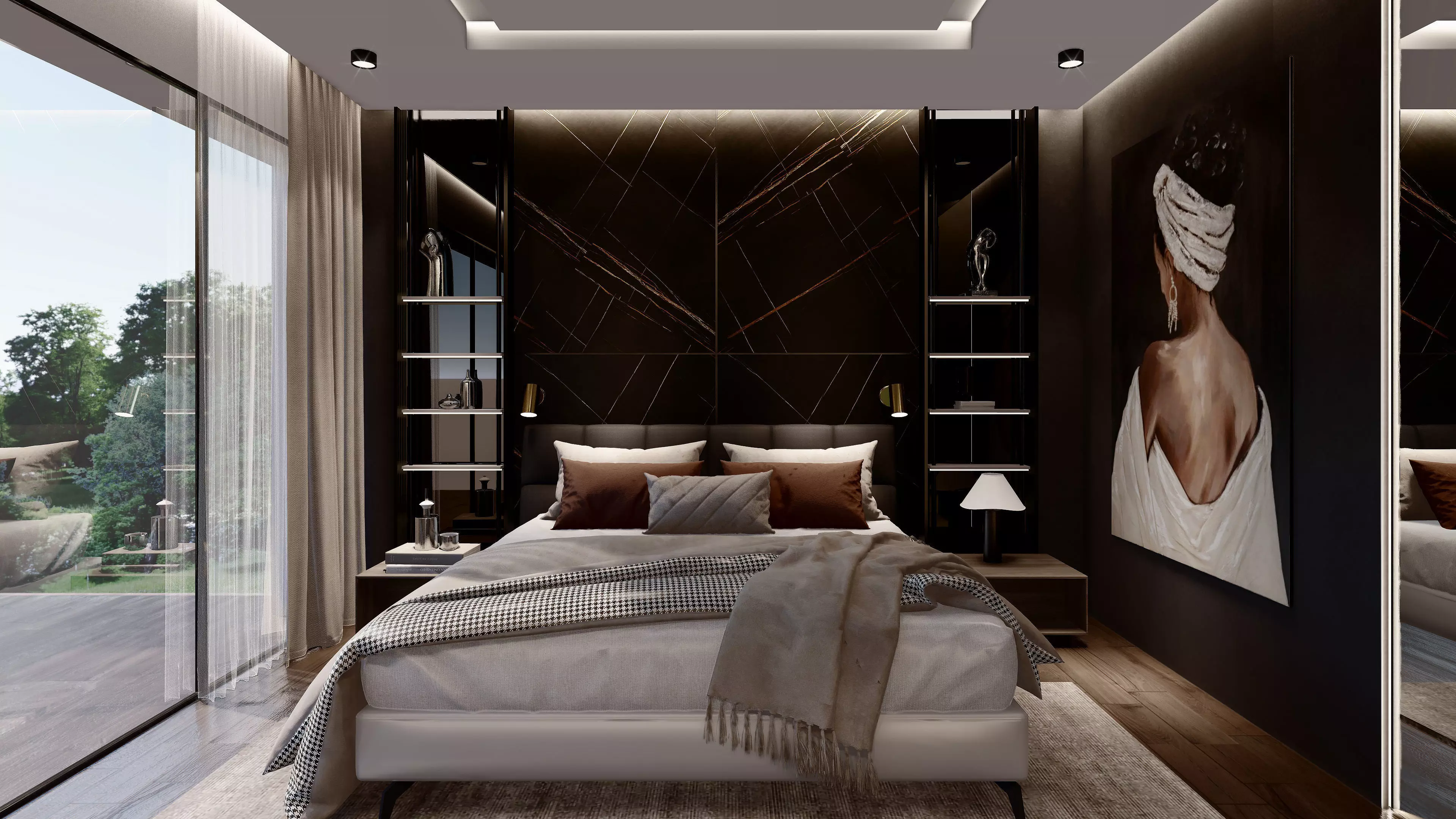 Modern bedroom sketchup design 3D model_0