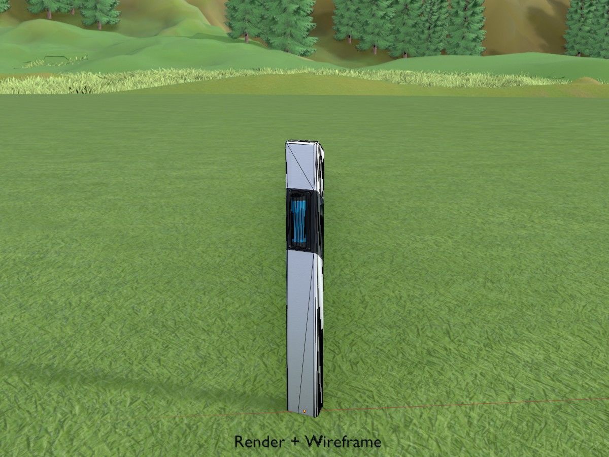 Delineators with wildlife warning reflector 3D Model Collection_28