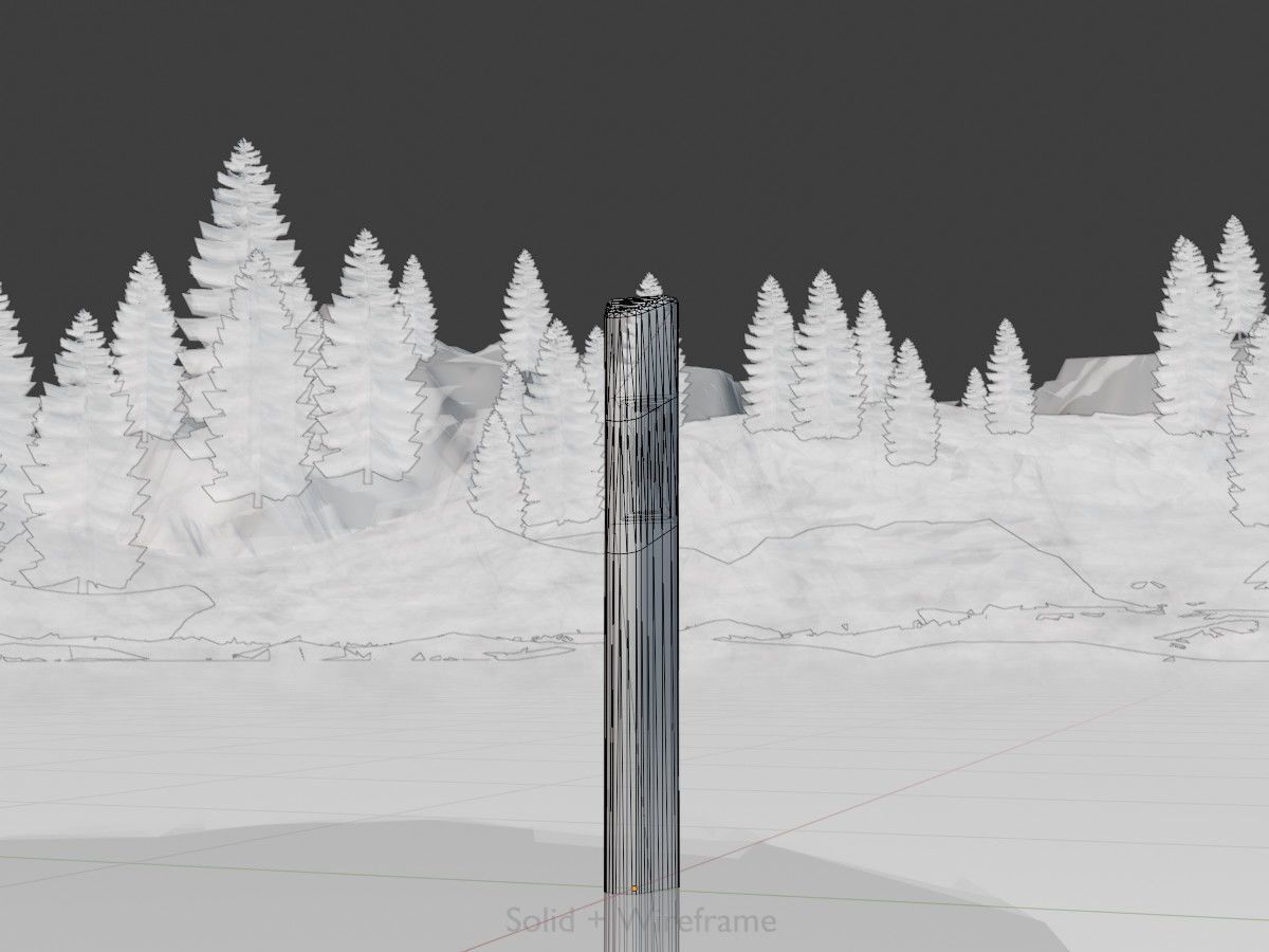 Delineators with wildlife warning reflector 3D Model Collection_45