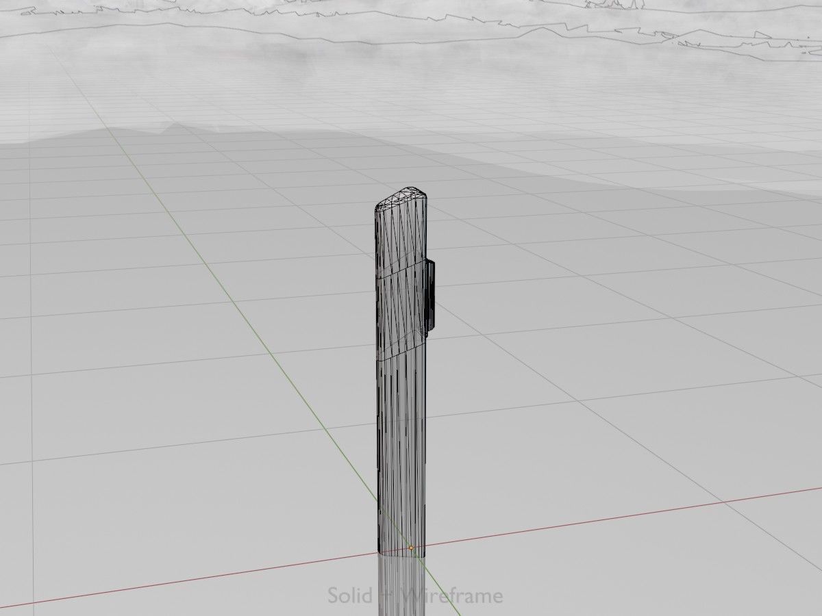 Delineators with wildlife warning reflector 3D Model Collection_55