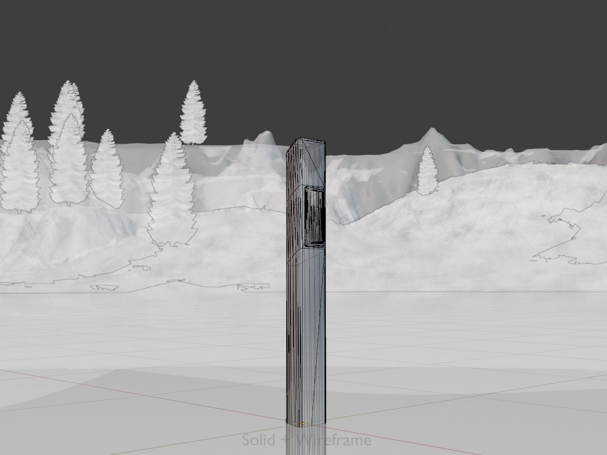 Delineators with wildlife warning reflector 3D Model Collection_49