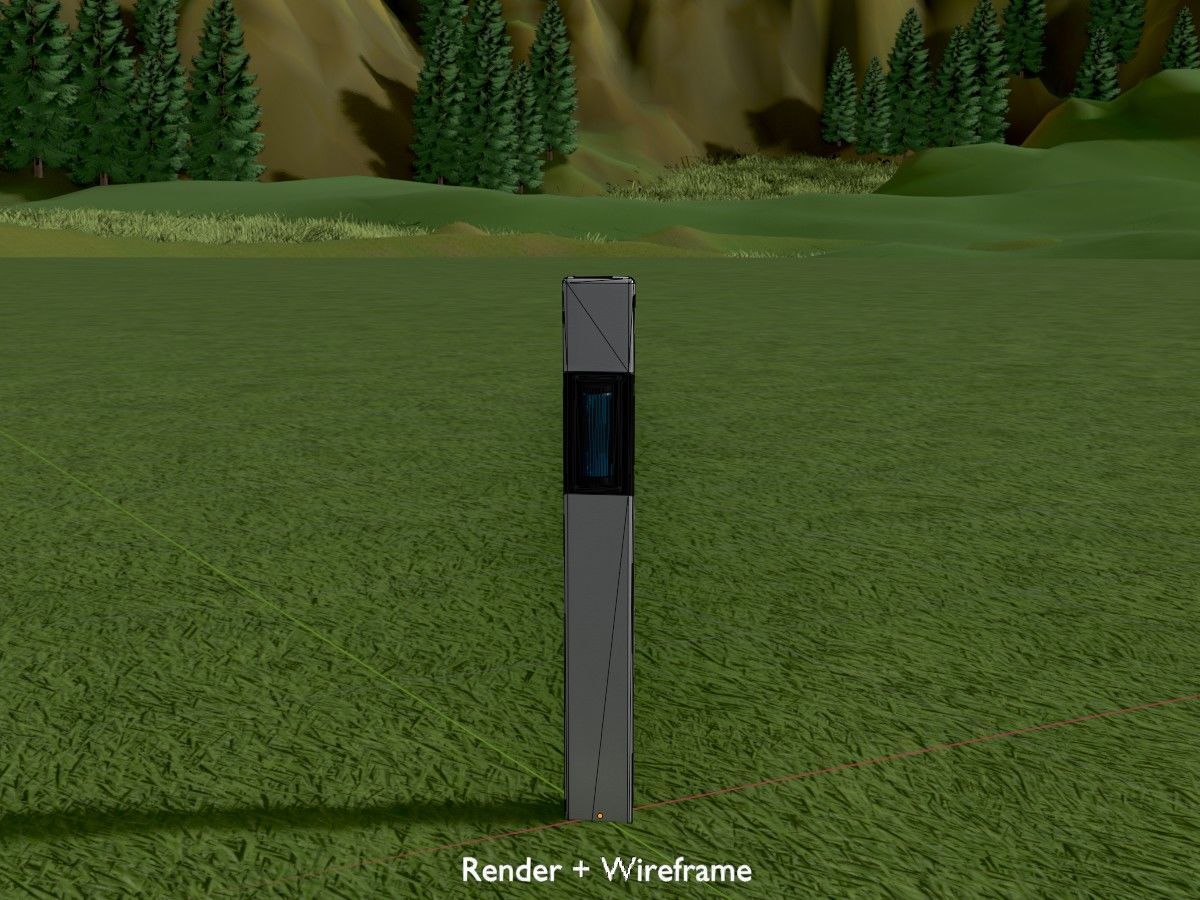 Delineators with wildlife warning reflector 3D Model Collection_40