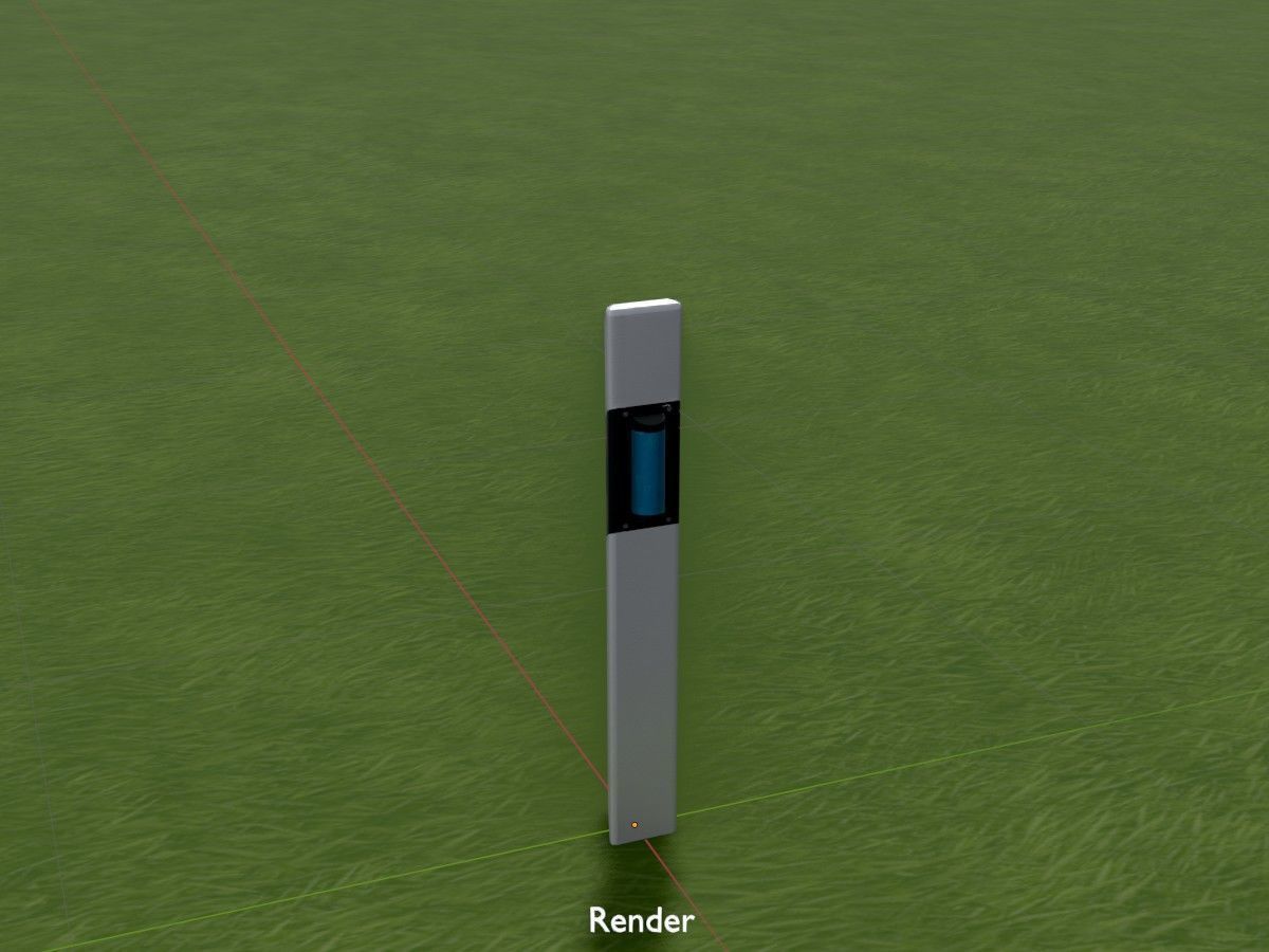 Delineators with wildlife warning reflector 3D Model Collection_69