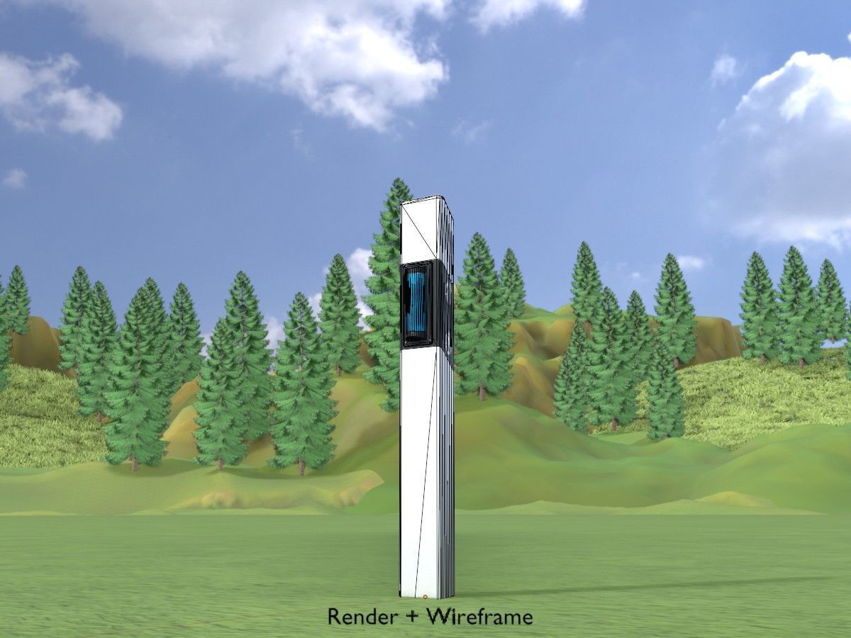 Delineators with wildlife warning reflector 3D Model Collection_31