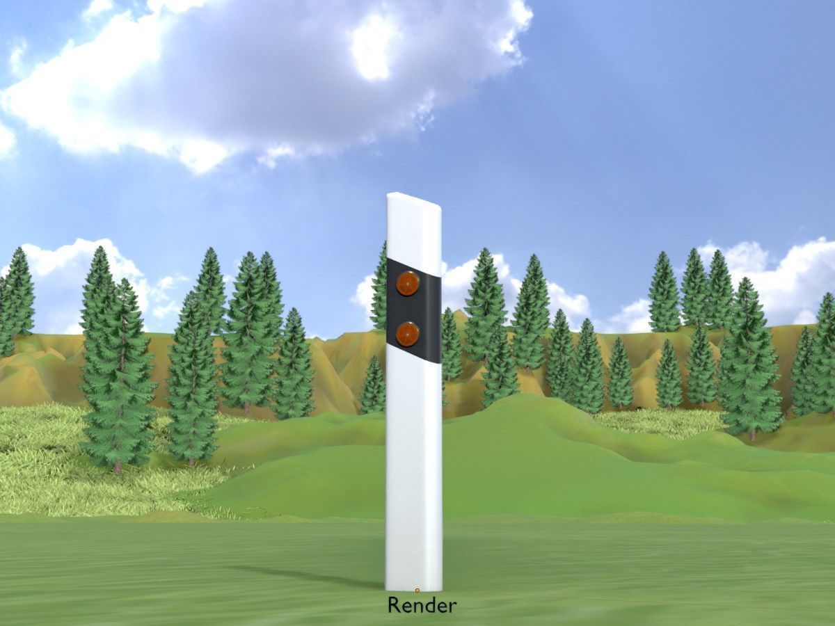 All Road Markers 3D Model Collection_110