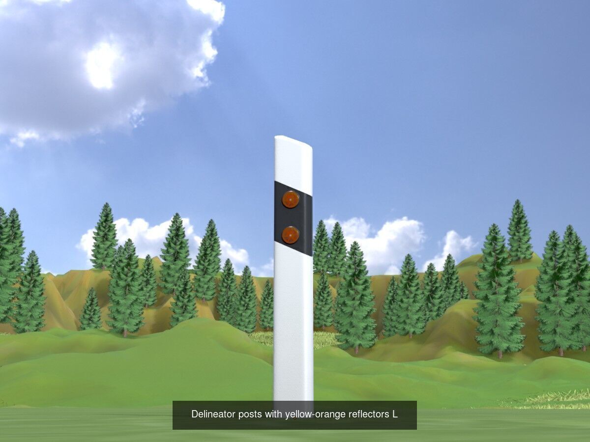 All Road Markers 3D Model Collection_10