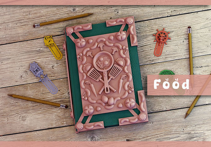 Food Book cover 3D print model