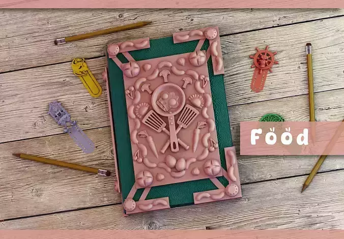 Food Book cover 3D print model