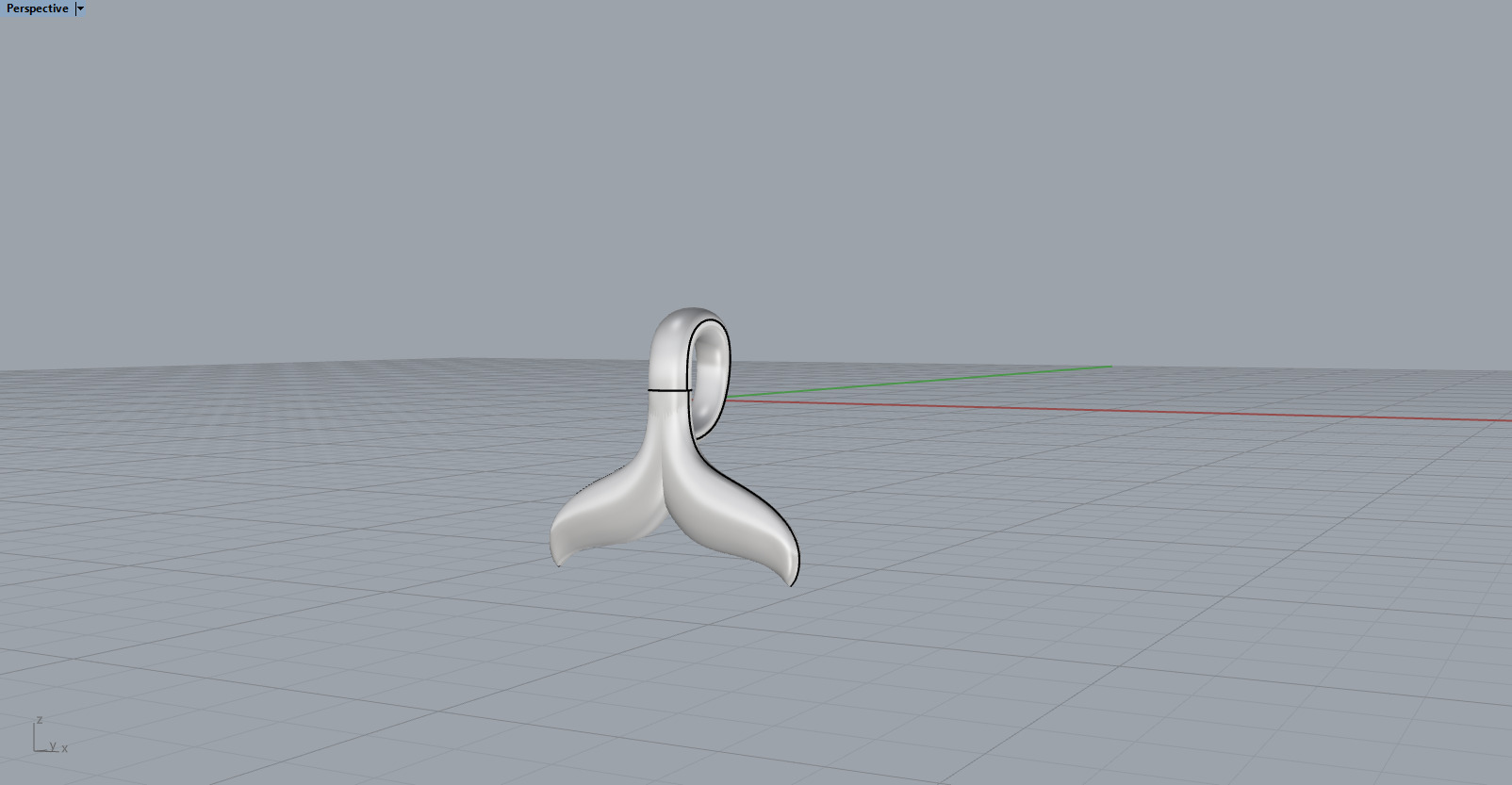 Whale Tail model pendant 3D print model_8