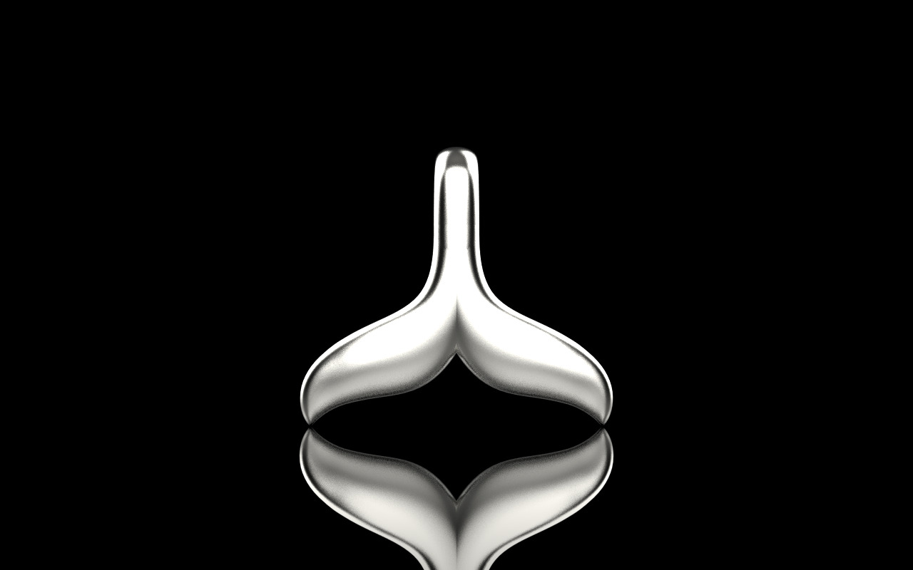 Whale Tail model pendant 3D print model_12