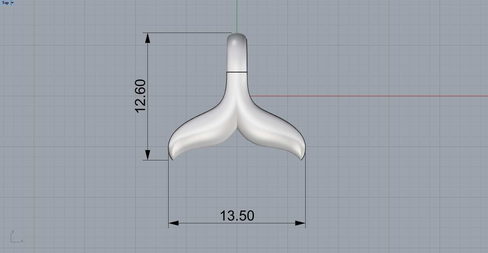 Whale Tail model pendant 3D print model_5