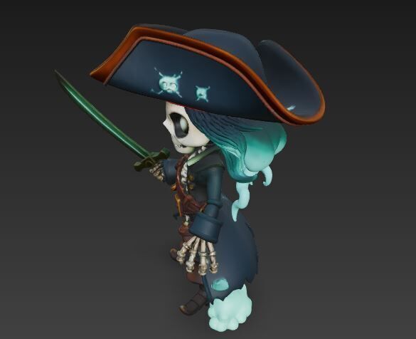 Ghost Pirate Captain 1 3D model_5