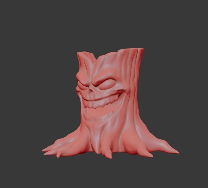 Evil Tree Monster 3D Model Stylized Haunted Forest Creature Low-poly 3D model_15