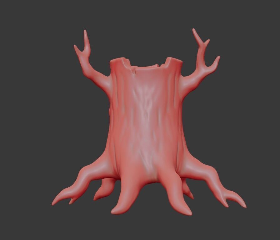 Evil Tree Monster 3D Model Stylized Haunted Forest Creature Low-poly 3D model_17