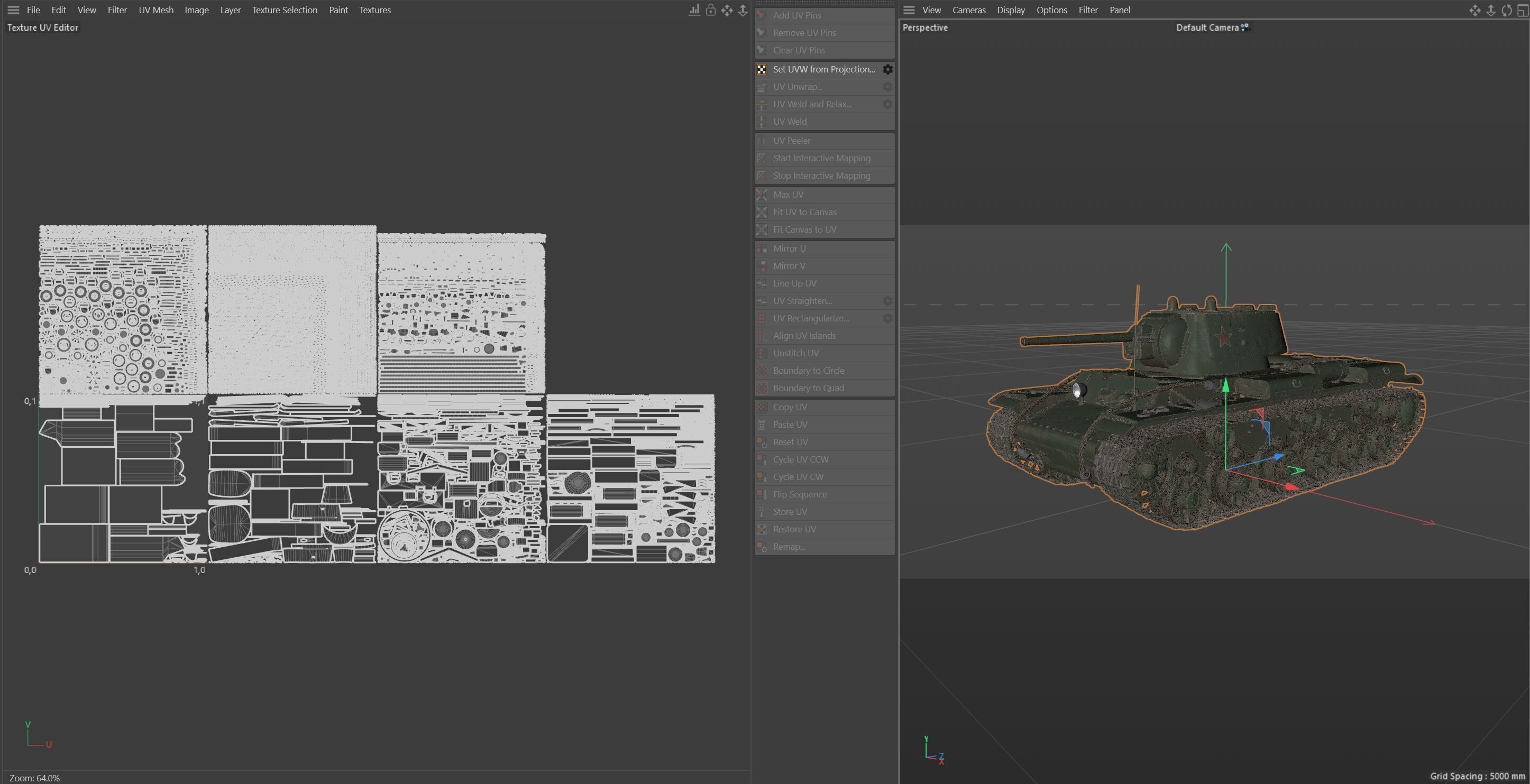 Kliment Voroshilov tank KV1 Low-poly 3D model_11