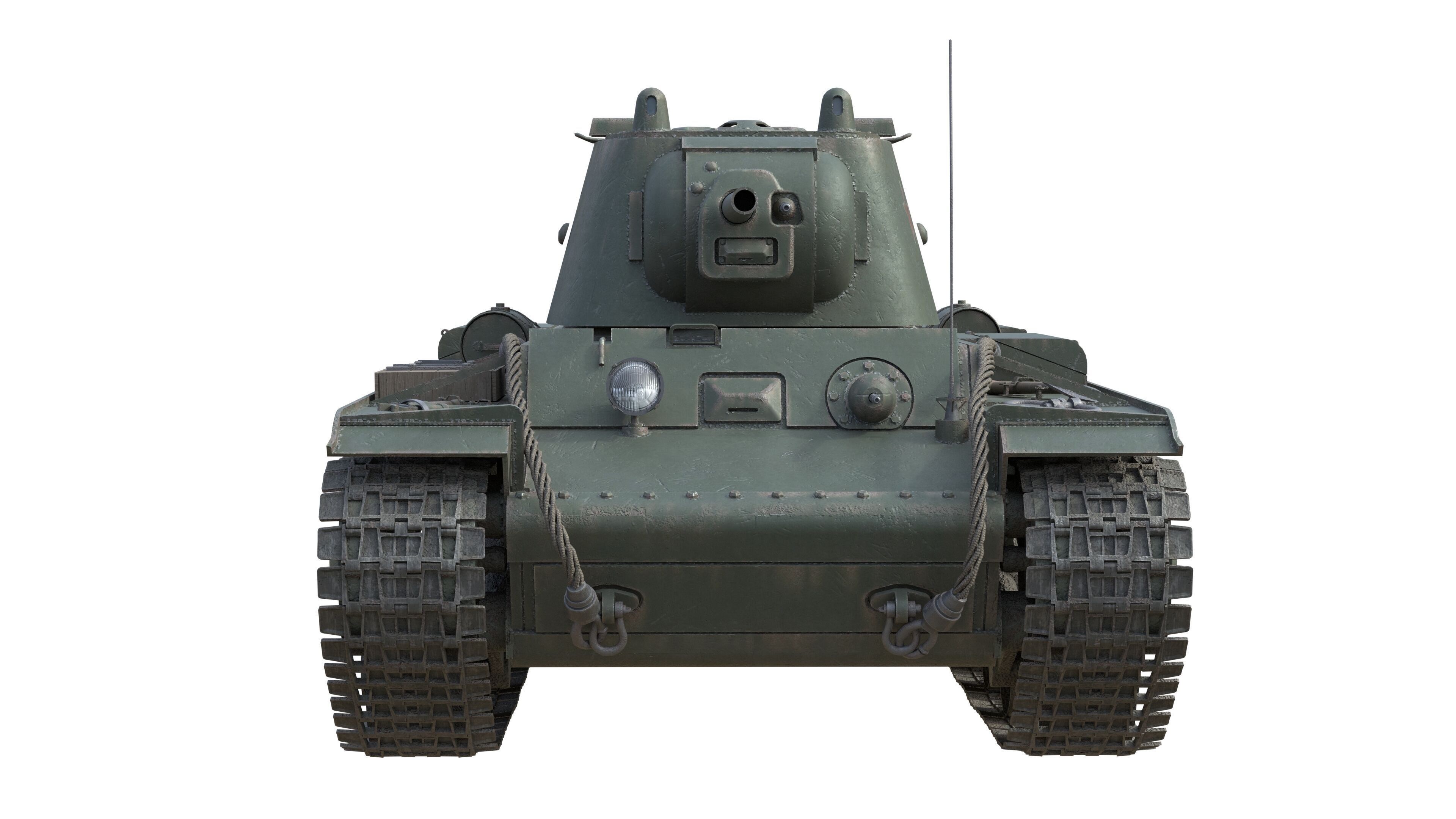Kliment Voroshilov tank KV1 Low-poly 3D model_7