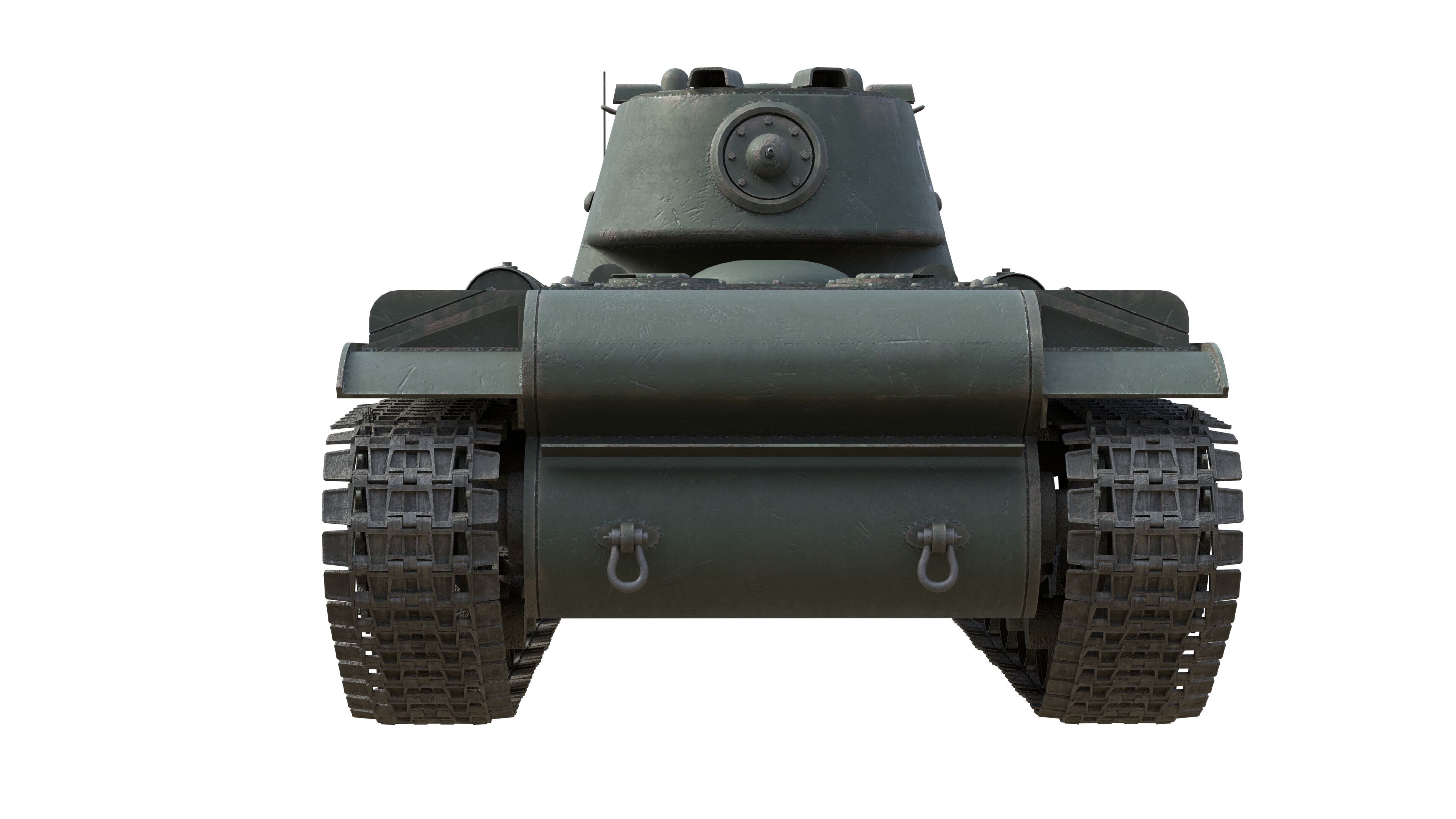 Kliment Voroshilov tank KV1 Low-poly 3D model_8