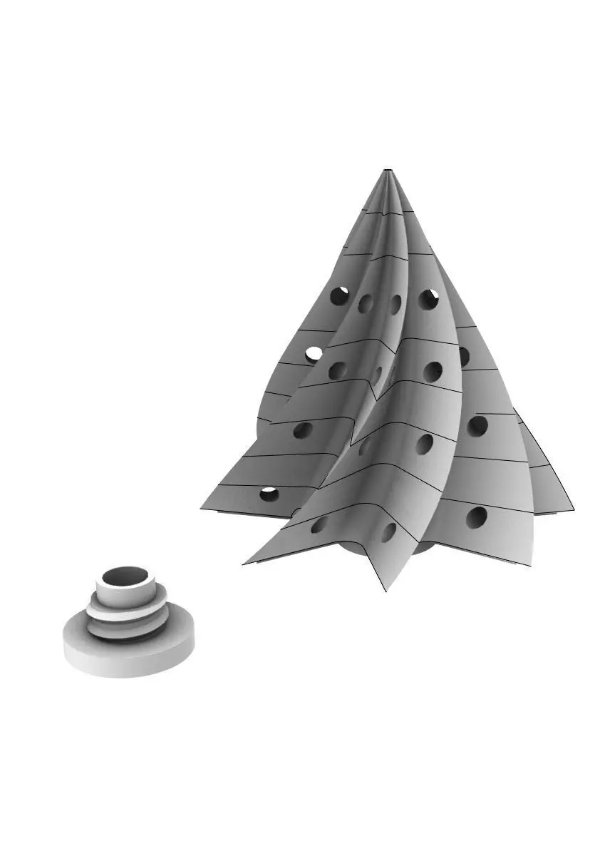 Christmas tree 3D print model_0