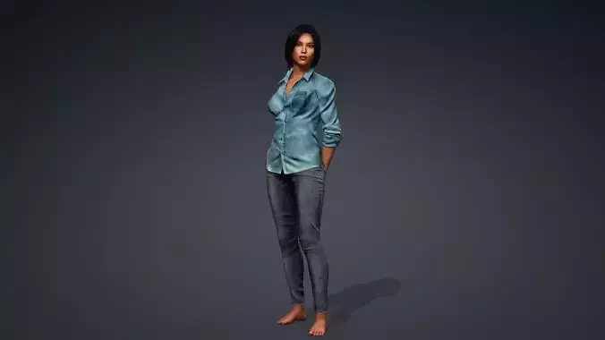 Modern 3D Woman Model 3D model