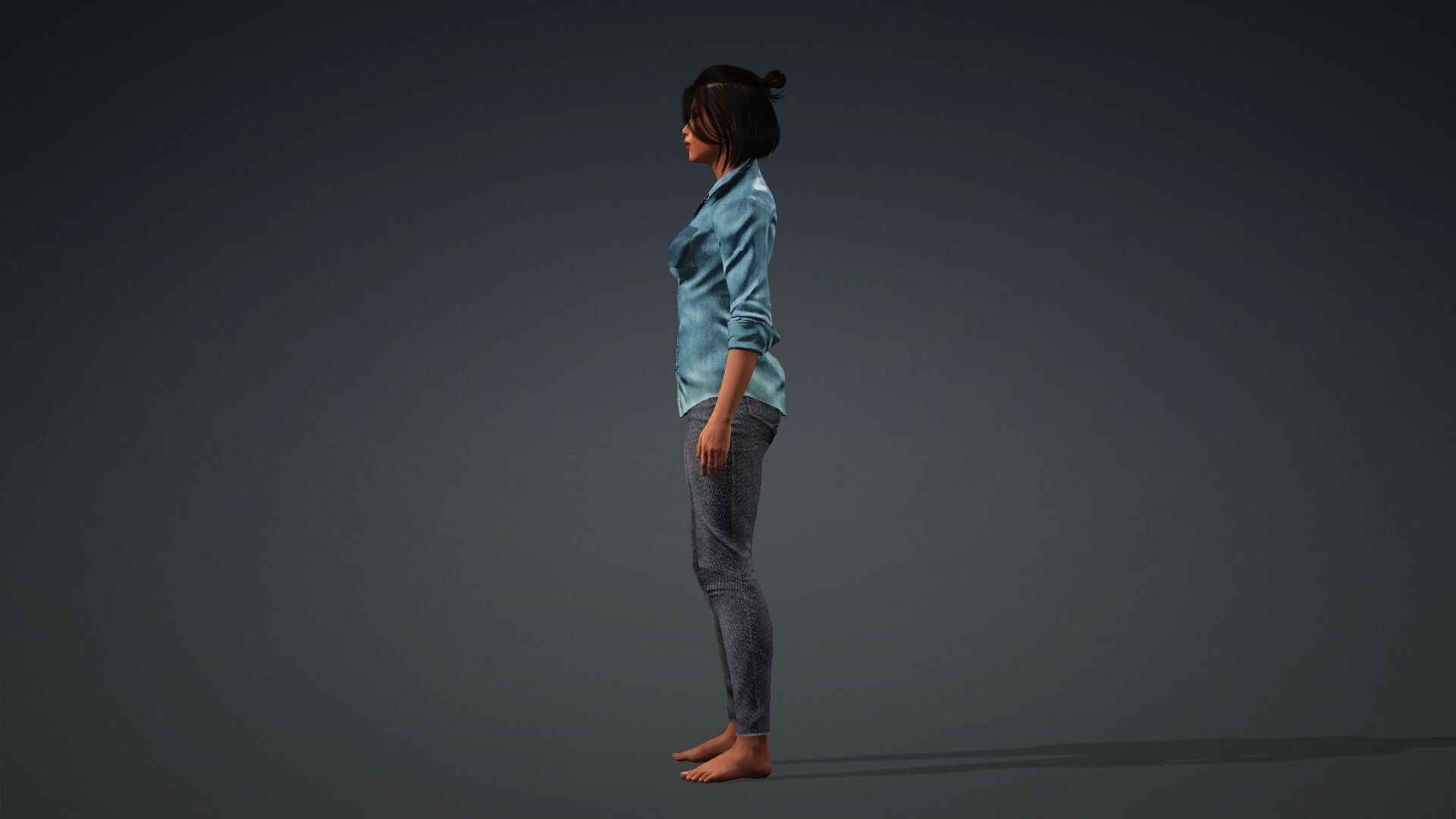 Modern 3D Woman Model 3D model_3
