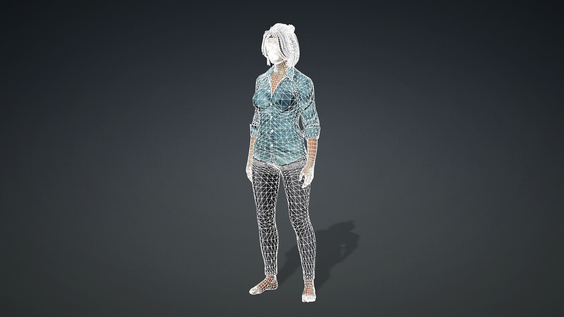 Modern 3D Woman Model 3D model_20