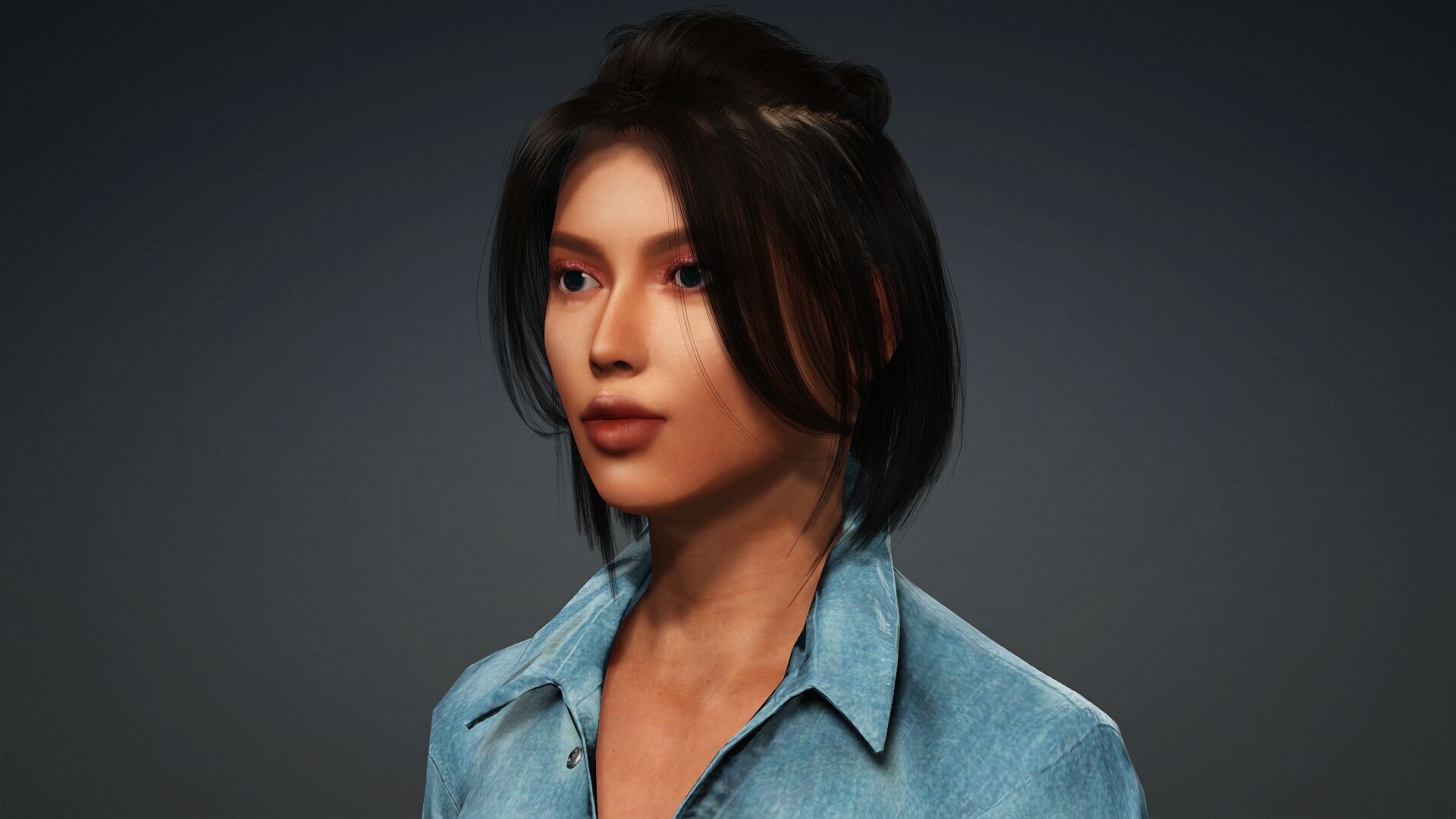 Modern 3D Woman Model 3D model_7