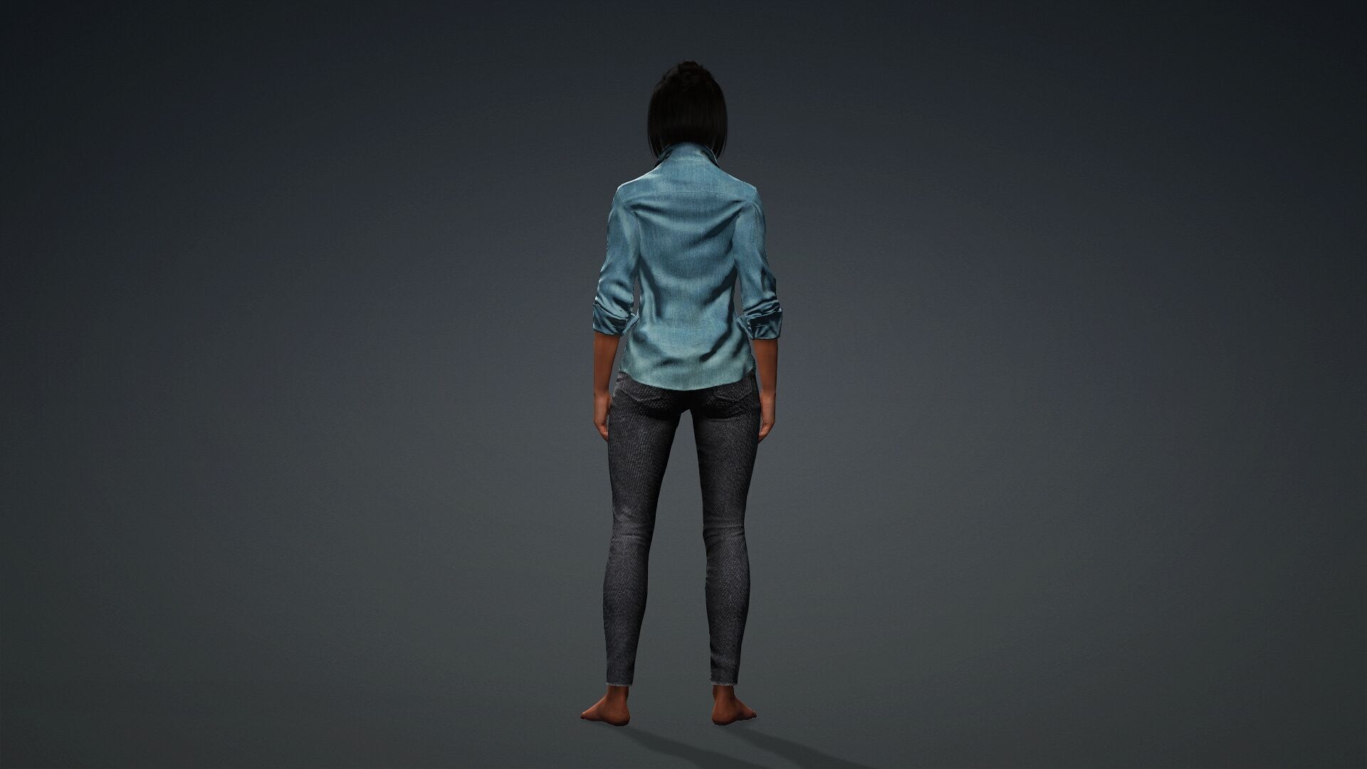 Modern 3D Woman Model 3D model_4
