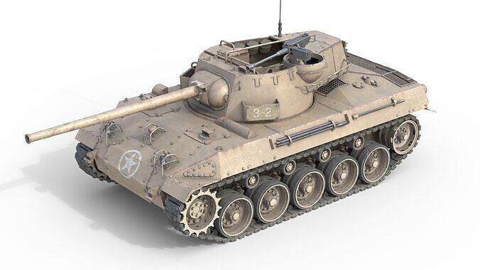 M18 Hellcat Tank destroyer Low-poly 3D model