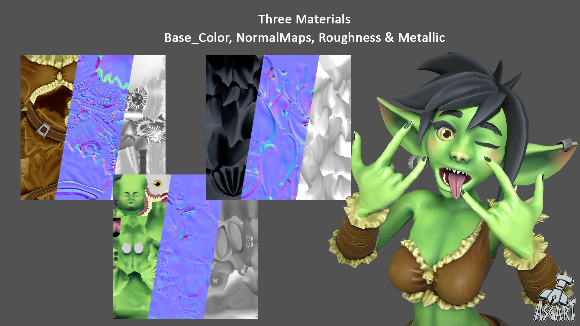 Goblin Girl - 3D Character - VRChat-Ready Avatar Low-poly 3D model_4