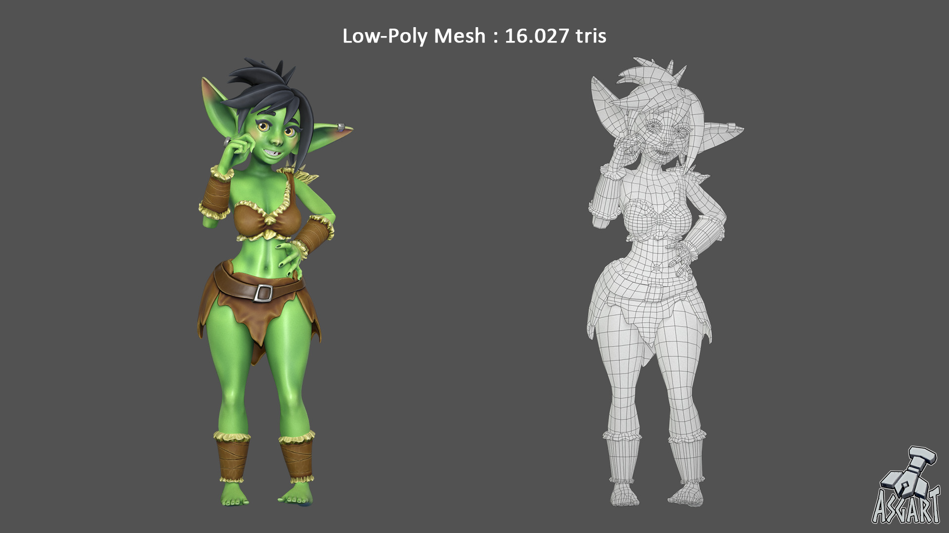 Goblin Girl - 3D Character - VRChat-Ready Avatar Low-poly 3D model_3