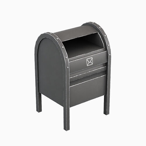 Old Dirty MailBox 06 Low-poly 3D model