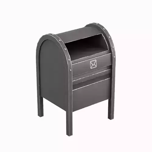 Old Dirty MailBox 06 Low-poly 3D model