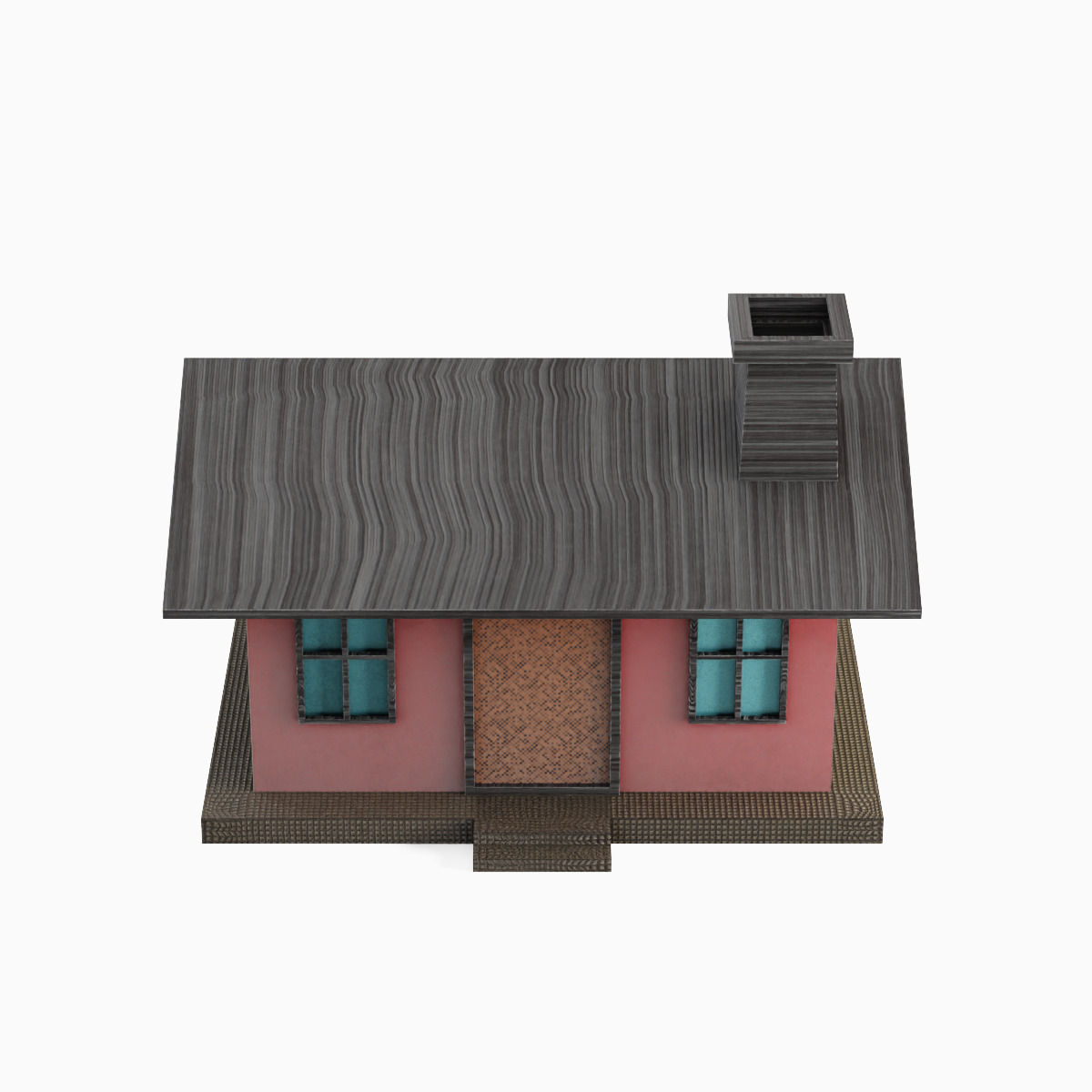 Low Poly House 03 Low-poly 3D model_4