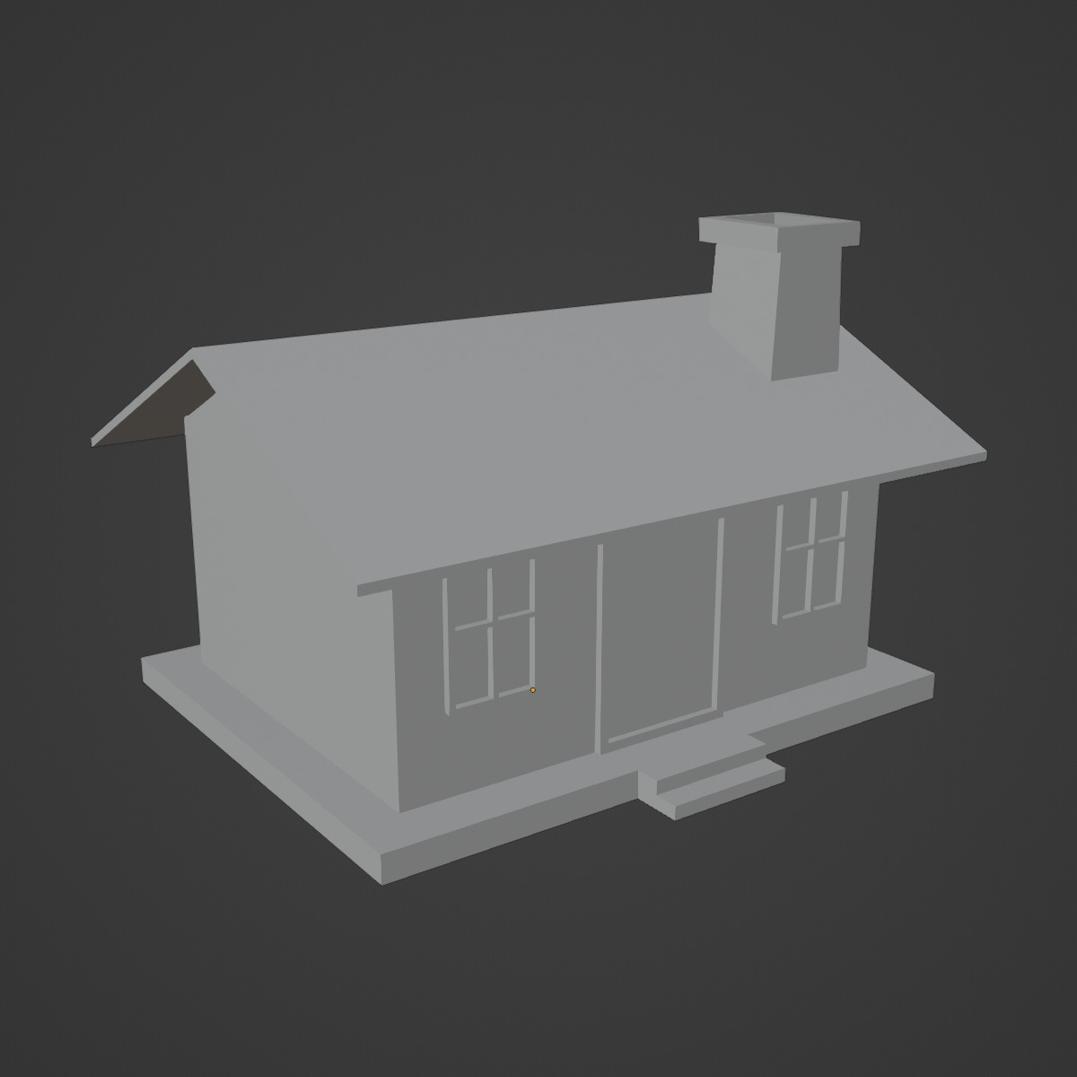 Low Poly House 03 Low-poly 3D model_9