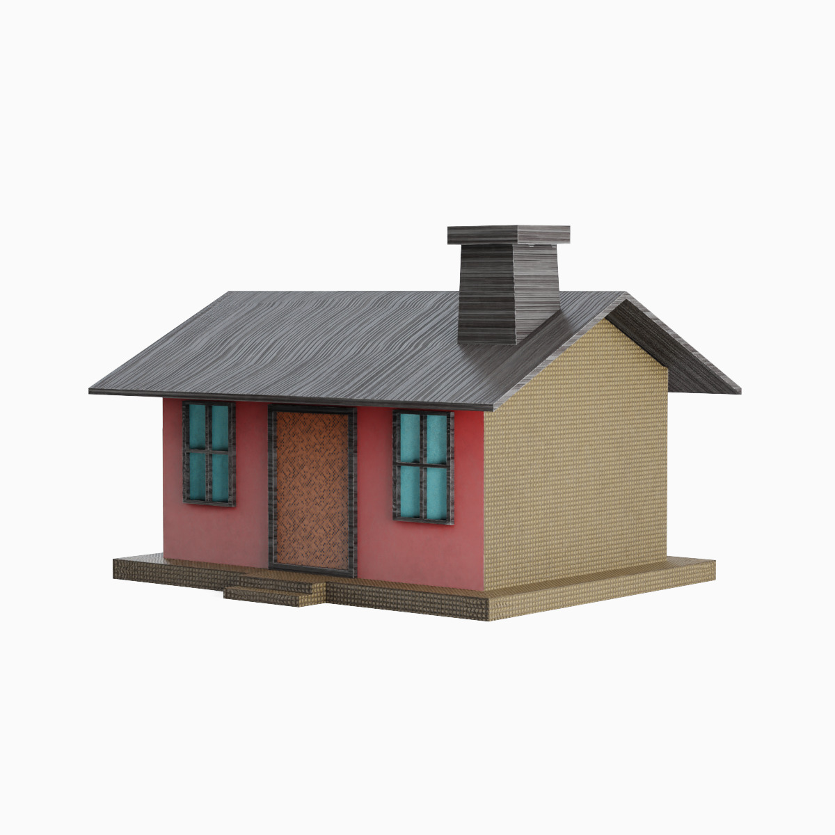 Low Poly House 03 Low-poly 3D model_1