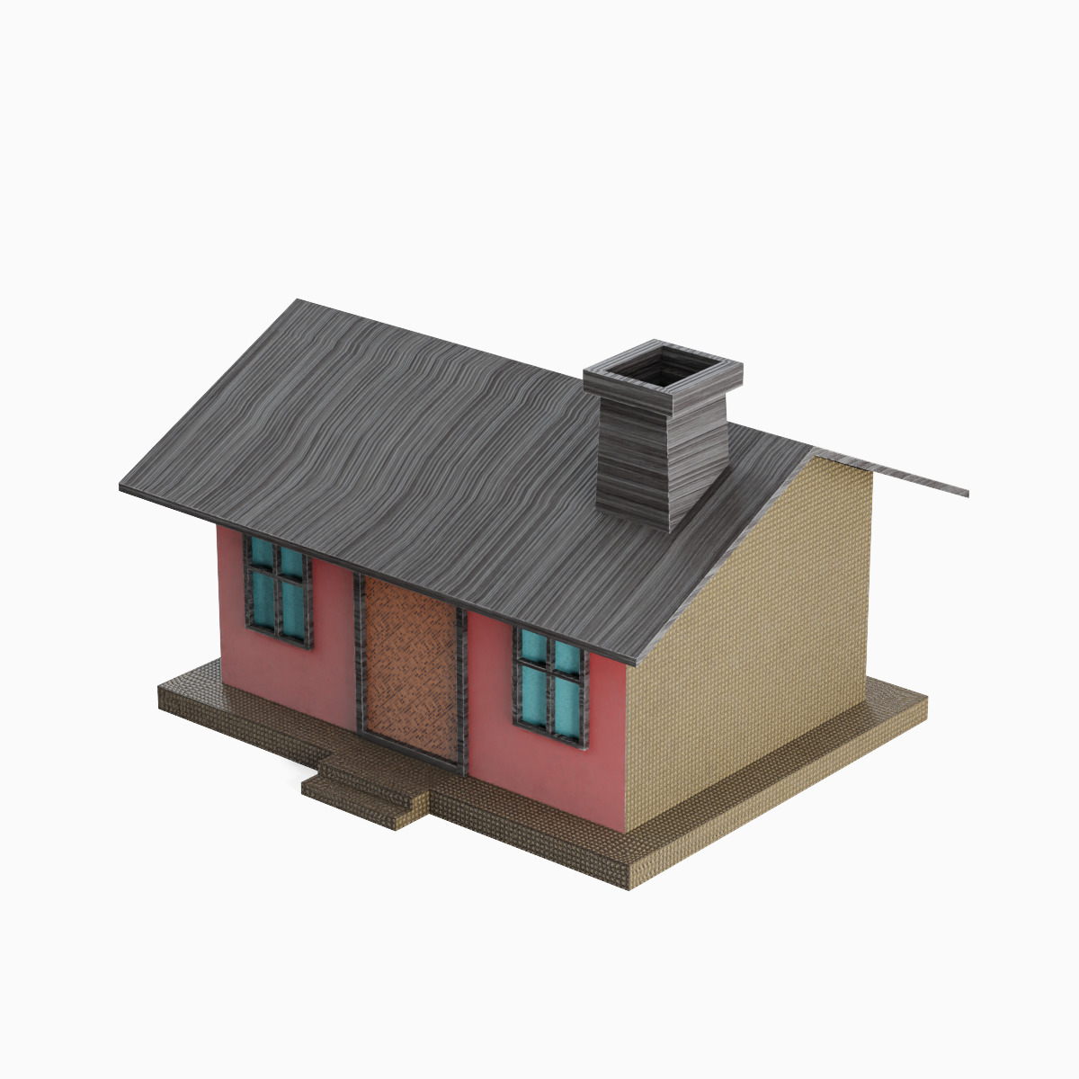 Low Poly House 03 Low-poly 3D model_3