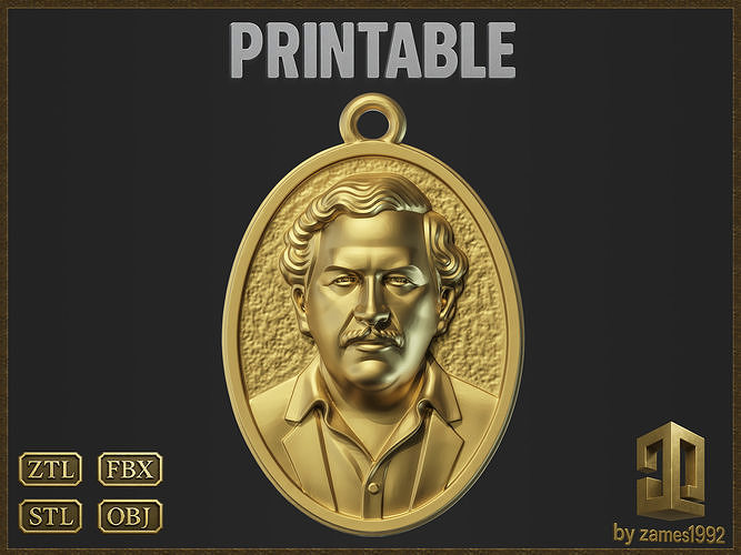 El Patron Bust Jewelry 3D print model